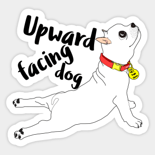 Upward facing dog Sticker